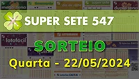 Confira o prêmio para o sorteio do concurso da Super Sete 547 desta