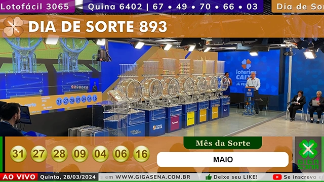 Resultado da Dia de Sorte 893