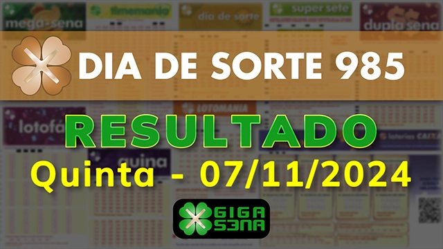 Resultado da Dia de Sorte 985