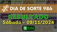 Resultado da Dia de Sorte 986