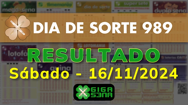 Resultado da Dia de Sorte 989