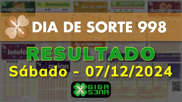 Resultado da Dia de Sorte 998