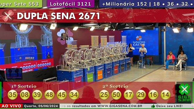 Resultado da Dupla Sena 2671