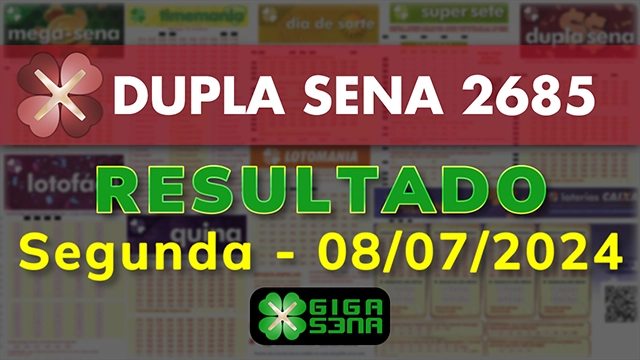 Resultado da Dupla Sena 2685