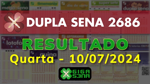 Resultado da Dupla Sena 2686