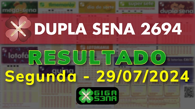 Resultado da Dupla Sena 2694