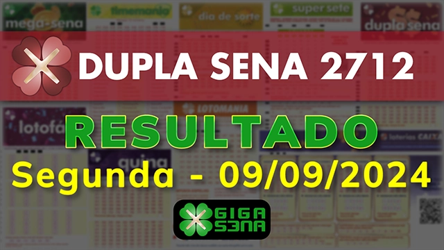 Resultado da Dupla Sena 2712