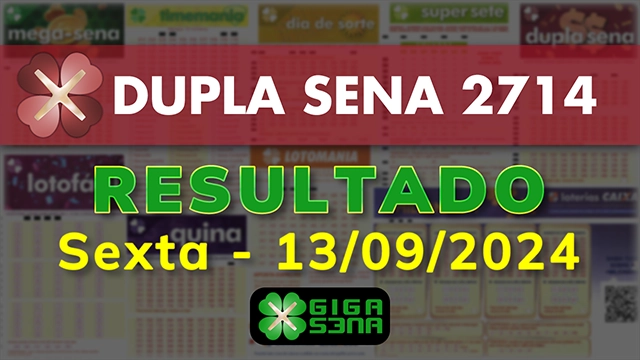 Resultado da Dupla Sena 2714