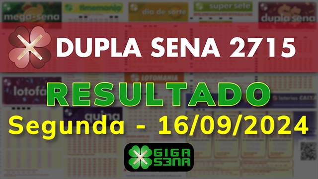 Resultado da Dupla Sena 2715