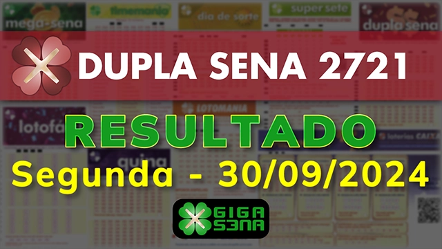 Resultado da Dupla Sena 2721