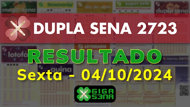 Resultado da Dupla Sena 2723