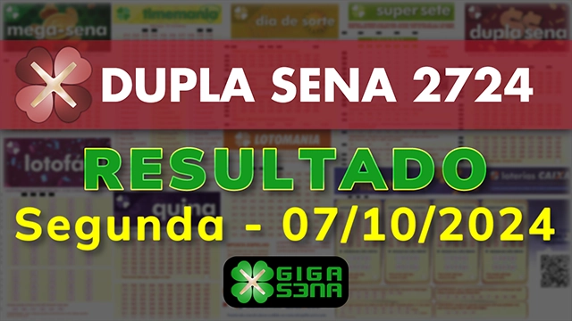 Resultado da Dupla Sena 2724