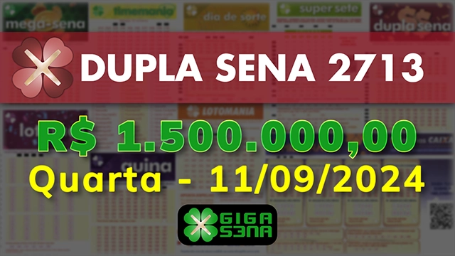 Sorteio da Dupla Sena 2713