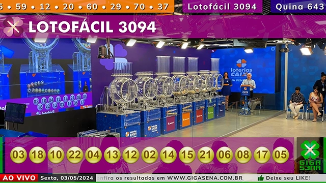 Resultado da Lotofácil 3094