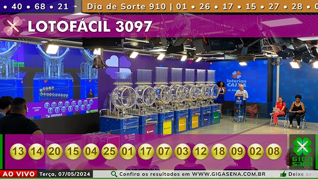 Resultado da Lotofácil 3097