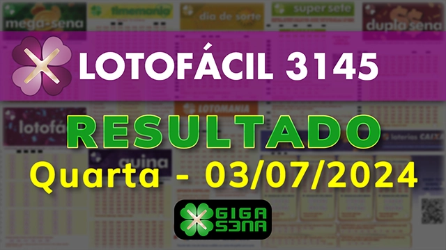 Resultado da Lotofácil 3145