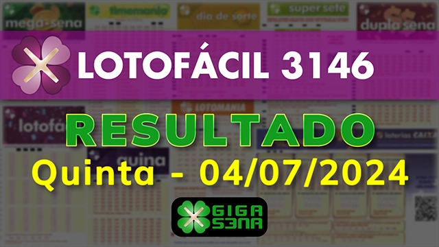 Resultado da Lotofácil 3146