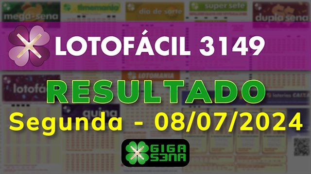 Resultado da Lotofácil 3149