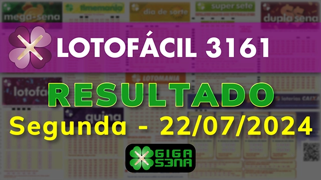 Resultado da Lotofácil 3161