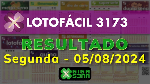 Resultado da Lotofácil 3173