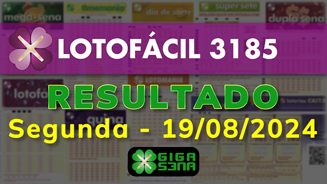 Resultado da Lotofácil 3185