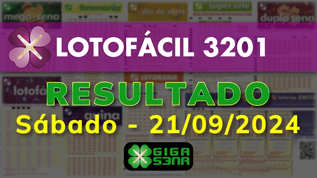 Resultado da Lotofácil 3201