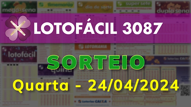 Sorteio da Lotofácil 3087