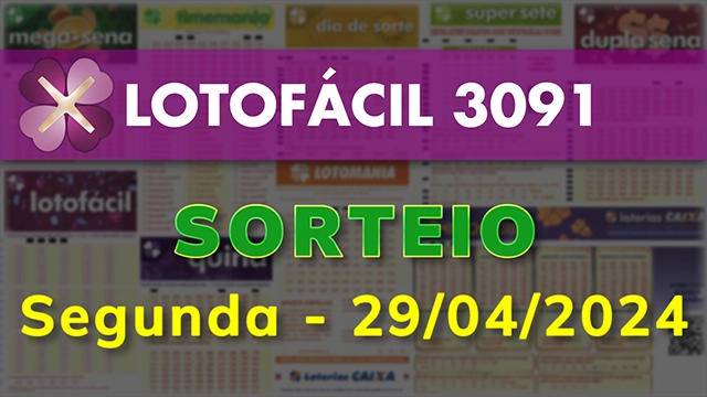 Sorteio da Lotofácil 3091