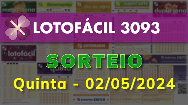 Sorteio da Lotofácil 3093