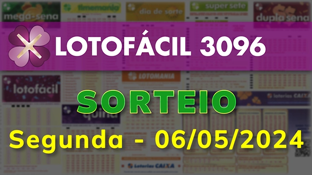 Sorteio da Lotofácil 3096