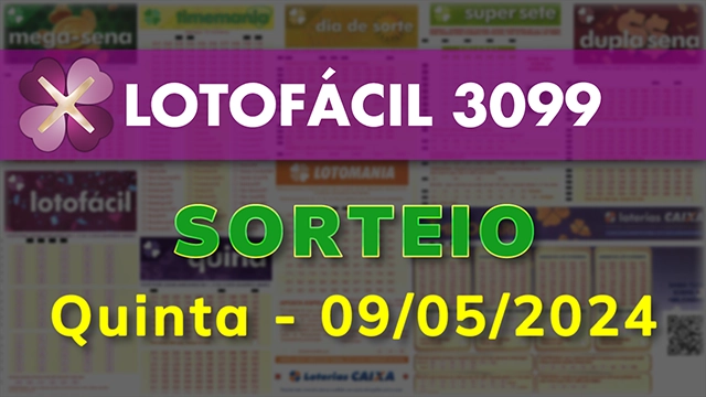 Sorteio da Lotofácil 3099