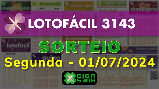 Sorteio da Lotofácil 3143