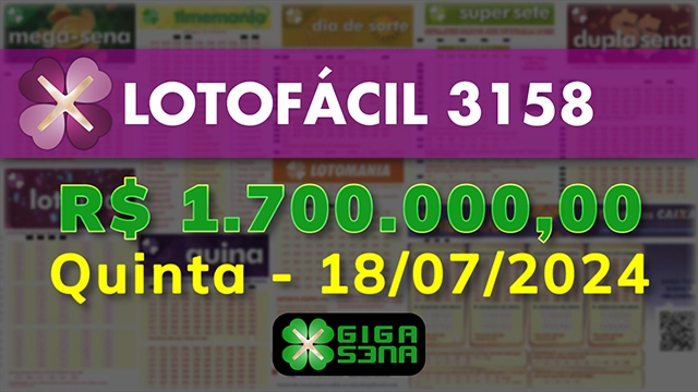 Sorteio da Lotofácil 3158