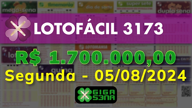 Sorteio da Lotofácil 3173