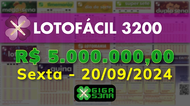 Sorteio da Lotofácil 3200