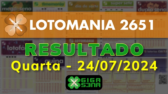 Resultado da Lotomania 2651