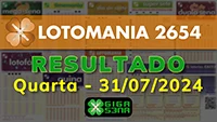 Resultado da Lotomania 2654