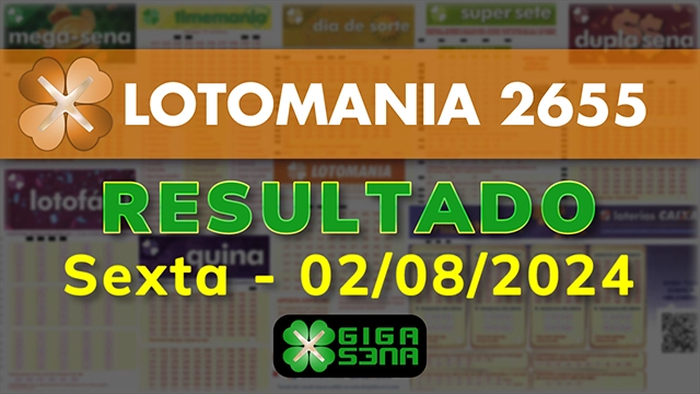 Resultado da Lotomania 2655