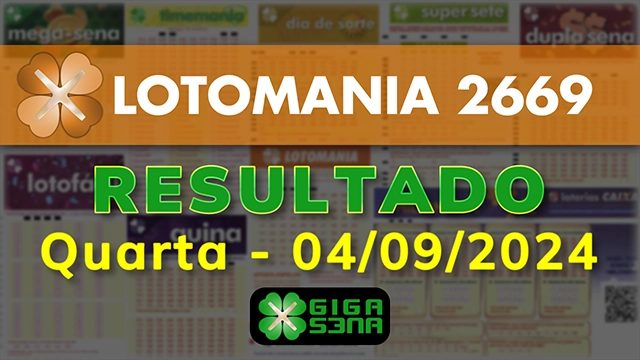 Resultado da Lotomania 2669