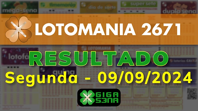 Resultado da Lotomania 2671