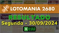 Resultado da Lotomania 2680