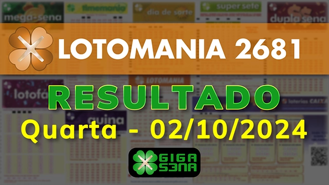 Resultado da Lotomania 2681