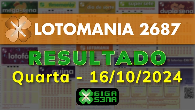 Resultado da Lotomania 2687