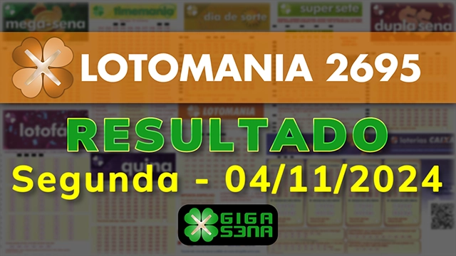 Resultado da Lotomania 2695