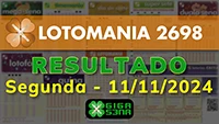 Resultado da Lotomania 2698