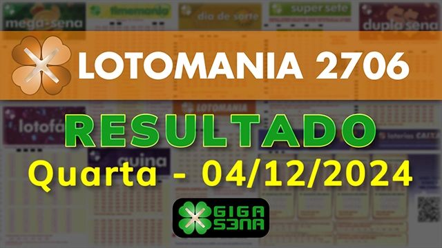 Resultado da Lotomania 2706