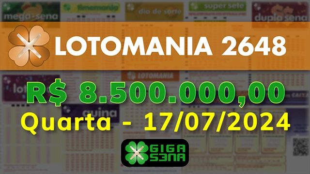 Sorteio da Lotomania 2648