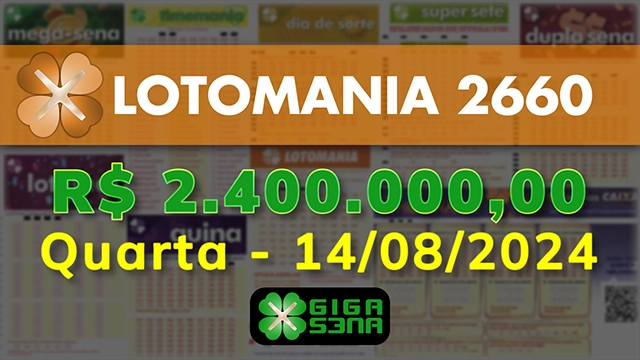 Sorteio da Lotomania 2660