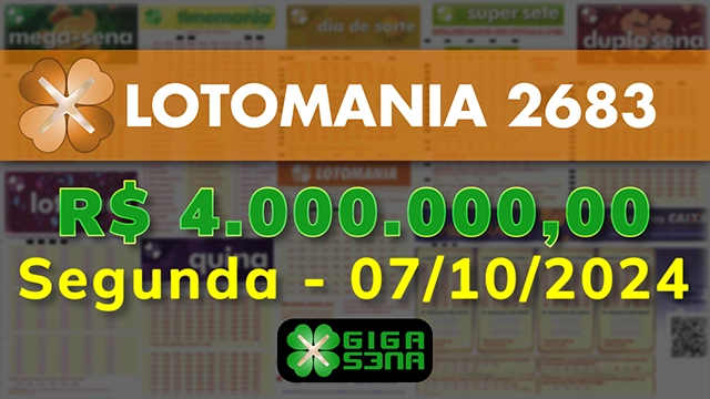 Sorteio da Lotomania 2683