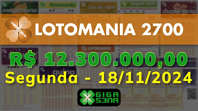 Sorteio da Lotomania 2700